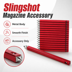 Metal Slingshot Set & Accessories Ball Holder Magazine Replacement Bands Target