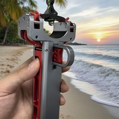 Full Metal Repeat Pocket Slingshot Comes with 1 Magazine 5 Bandsets Model C