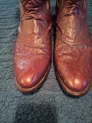 MENS DAN POST FULL QUILL OSTRICH BOOTS SZ 13D
