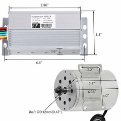 48v 1800w Brushless High Speed Motor Controller Kit for Quad E-Bike Go Kart ATV