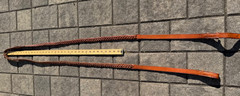 54″ Full Horse English Braided Leather Reins, Made in England, Color: Oak Bark
