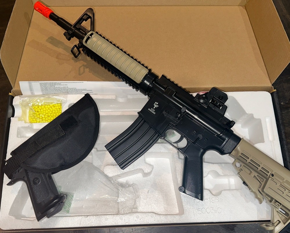 Crosman Game Face Airsoft 6mm Single Shot Rifle Pistol BBs 350 fps GFR37PKT NEW