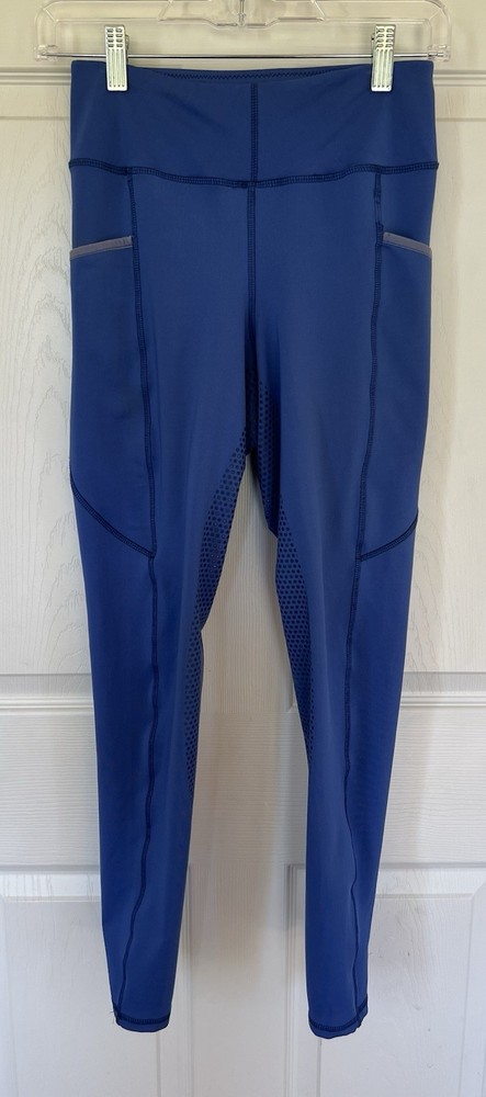 Riding Sport By Dover Saddlery Silicon Riding Tights Pockets Blue Medium