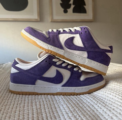 Nike SB Low-Top Skate Skateboarding Shoes Purple/White with Gum Sole
