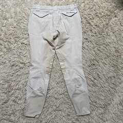 Women’s Size 32 White Sarm Hippique Knee Patch Horseback Riding Breeches