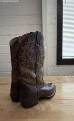 Ariat Heritage Western R-Toe Distressed Brown Leather Cowboy Boots Men’s 8.5D