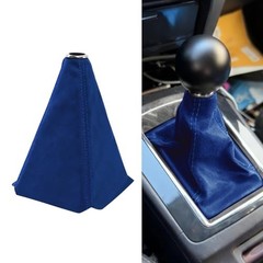 Car Shift Boot Cover, Stick Shift Cover, Suede Leather Manual Dark Blue