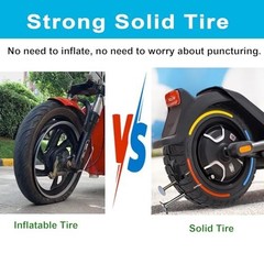 10×2.75 Solid Tire for Electric Scooter, 2-Pack, Black