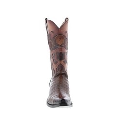 King Exotic Caiman Belly Snip Toe Mens Brown Wide Cowboy Western Boots
