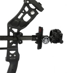 Compound Bow Sight 5Pin 0.019″ Archery 4X 6X 8X Lens Carbon Rod Adjustable RH LH