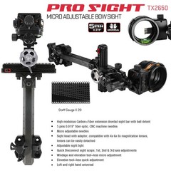 Archery Bow Sight 5Pin 0.019″ Carbon 4X 6X 8X Scope Lens Compound Bow Hunting