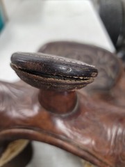 Tooled Leather 15″ Simco Western Saddle a-x