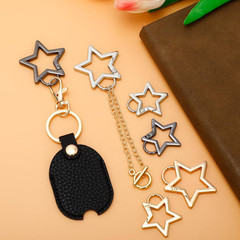 6Pcs Stars Carabiner, Zinc Alloy Star-Shaped Carabiner Keychain, Heavy Duty Spri