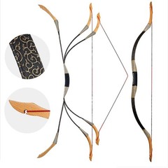 53″ Traditional Recurve Bow Handmade Archery Mongolian Horsebow Hunting Longbow