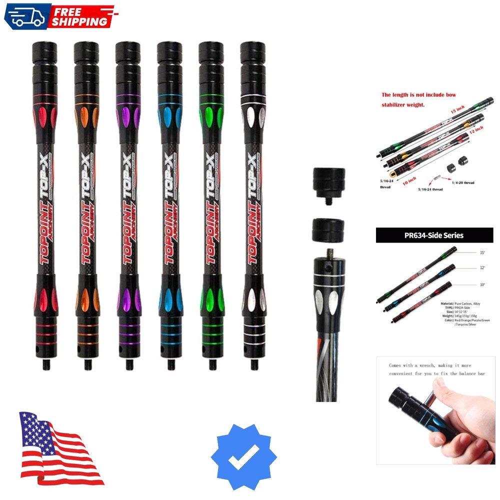 10 Inch 12 Inch 15 Inch Archery Balance Bar Rod Side Rod Carbon Fiber Stabili…