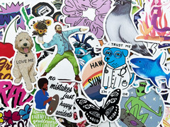 1000 Random Bulk Sticker Bomb Lot Fun Variety Pack Luggage Skateboard Decals
