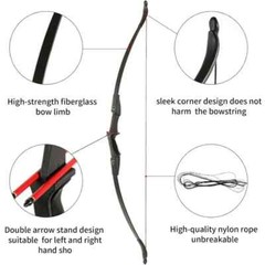 Archery 53″ Recurve Bow & Arrows Set 40lbs Recurve Bow For Adult Beginner Target