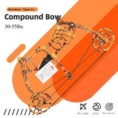 Archery 30-55lbsCompound Bow Set 25-30″ Adjustable Adult Hunting Target Shooting