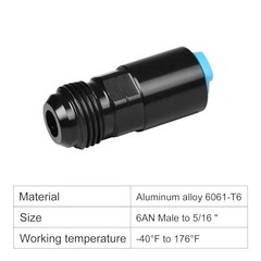 8AN Male Flare to 3/8 Female EFI Fuel Rail Fitting with SAE Quick 8AN to 3/8