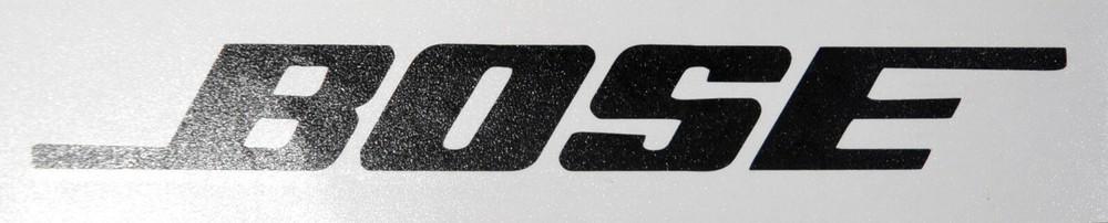 BOSE Permanent Adhesive Indoor/Outdoor Decal Sticker (Black) 1 in. x 8.5 in.