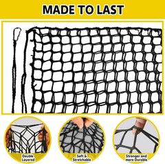 Climbing Net for Kids – 14.8FT x 9.9FT Double Layers Heavy Duty Playground Sa…
