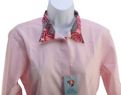 Royal Highness Equestrian Show Shirt Long Sleeve Pink Women’s Size 34 New NWT