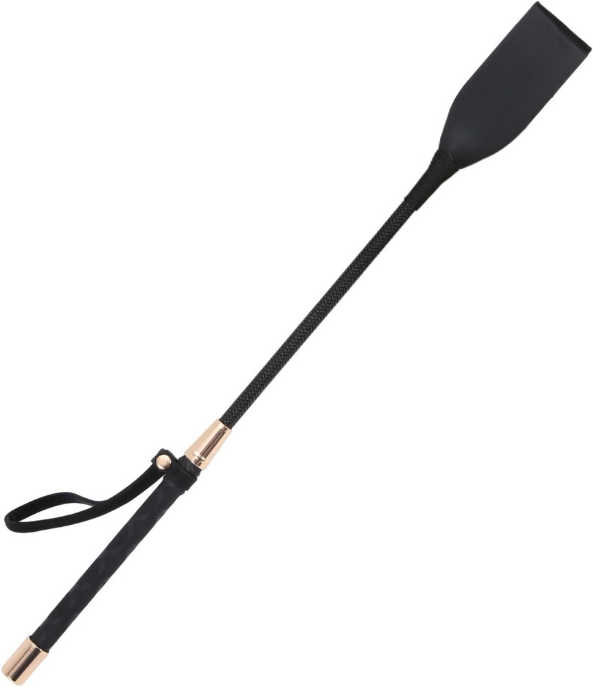 Horse Whip, Black Riding Crop, 18 Inches Long, PU Leather Equestrian Teaching Wh