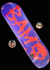 RARE ZERO x BAM III Purple Red Blood Font 8.25 Skateboard Deck Margera CKY NEW