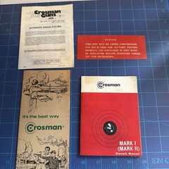 Vintage Crosman Mark II Air Pistol Target .177 C02 BB Gun, 1970s. With Papers