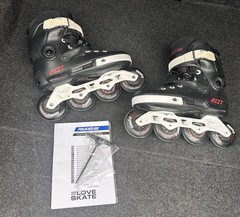 Powerslide Next 80 Rollerblades Black Inline Skates Roller Skates Preowned