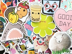 50 Cute Mixed Sticker Lot Set Fun Pack Decoration Laptop Phone Truck Decals