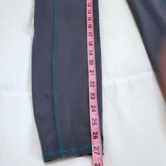 Riding Sport Dover Saddlery Gray Teal Full Seat Silicone Grip Riding Pants L