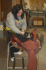 19″ G.W. CRATE DRAFT ROPING SADDLE MADE IN BRYANT ALABAMA