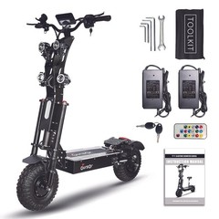 Foldable Dual Motor 14″ 10000W 50A Strong Power Electric Scooter Fast Speed Necg