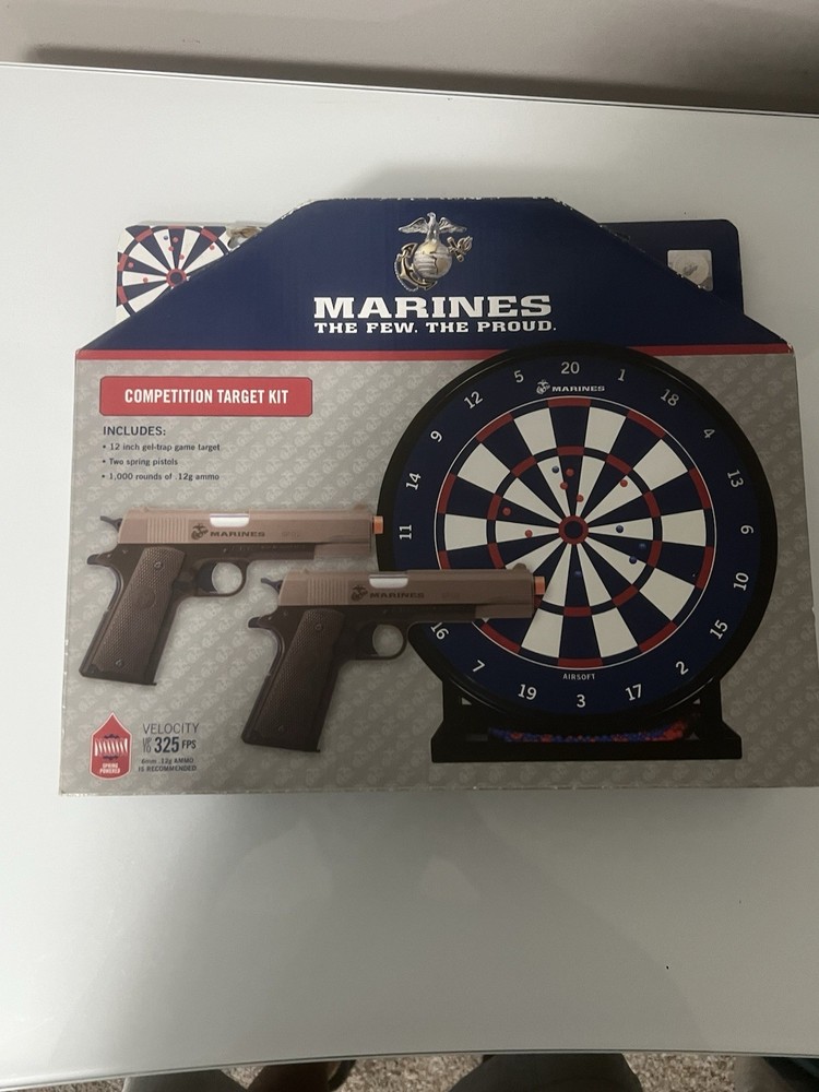 Retired Crosman Marines Competition Airsoft Target Kit Nib Sealed 325 FPS