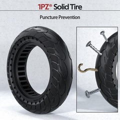 1PZ 10×2.50 60/70-6.5 Solid Tire 10 Inch Replacement for SMALL, BLACK