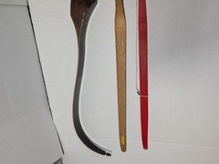 Traditional Takedown Recurve Bow lot 50in 20lb Wooden Riser Extra Limbs Vintage