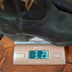 Vintage ARIAT Brown Western Boots Embroidery Decorative Stitching 8.5D