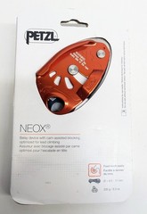 Petzl NEOX Belay Device with Cam-Assisted Blocking – Orange – D016AA01