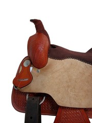 WESTERN TRAIL SADDLE 16″ PLEASURE BARREL RACING PINWHEEL TOOLED TACK SET FQHB