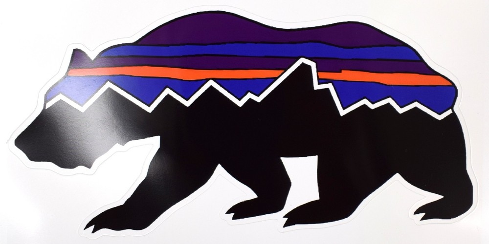 PATAGONIA Bear Decal Sticker – Water-Resistant * 6.5 in. x 3 in.