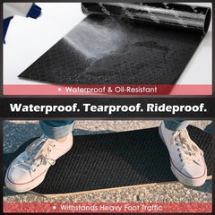 Black Skateboard Grip Tape 12” x 36” – Single Sheet, Hexagonal Pattern for Su…