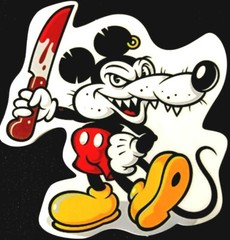 HOT ROD STICKER “BIG BAD MICKEY MOUSE” Halloween 🎃time 3“ X 3 1/4“ GLOSSY!