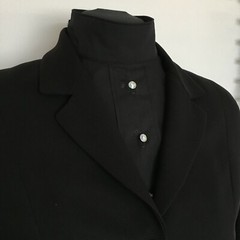 English Hunt Seat Ratcatcher Black Show Bib Dickie with AB Buttons
