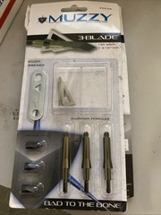 Muzzy Broadheads 3 blade 100 Grain 100gr 3 Pack Deer Bear Elk 1-3/16″ Cut
