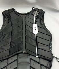 Phoenix Equestrian Protective Riding Vest Adult Small Size 36 Black Zip Horse