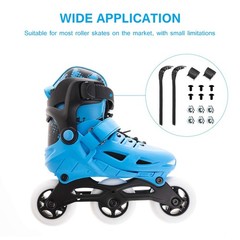 LIOOBO 2 Set Replacement Inline Skate Strap Parts 100 millimeters, Black