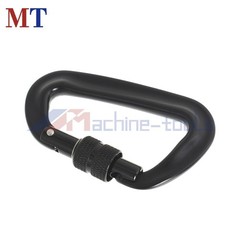 4 Pack Heavy Duty Aviation 12 KN D-Shaped Locking Carabiners Clip Aluminum