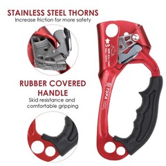 Climbing Hand Ascender 140kg Bearing Capacity Fits 8-13mm Single Rope Outdoor
