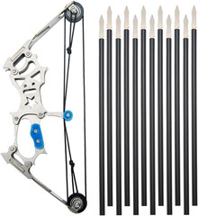5.9″/7.2″/18.7″ Compound Bow and Arrow Set, Mini Archery Bow Set with Arrows, Le